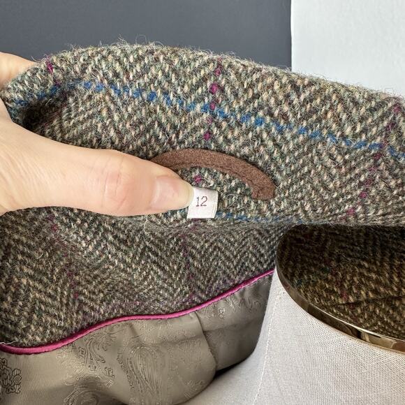 HARRIS TWEED Women Blazer Hand Woven Pure Wool Quite Luxury Preppy Academia - Picture 5 of 16